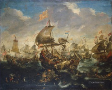 海戦 Painting - エアトベルト・アンドリース・ファン ZZZ海戦